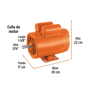 Truper Motor eléctrico monofásico de 1 1/2 HP, baja velocidad
