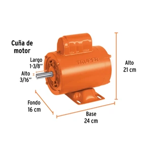 Motor eléctrico monofásico de 1/4 HP, alta velocidad, Truper