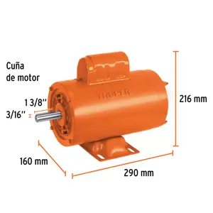 Motor eléctrico monofásico de 1 HP, alta velocidad, Truper