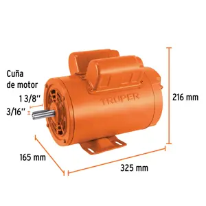 Motor eléctrico monofásico de 2 HP, baja velocidad, Truper