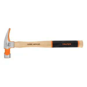 16662 / MOR-24F Martillo pulido 24 oz uña recta, boca fresada, Truper Grip