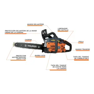 16615 / MOT-3314 Motosierra 33 cc a gasolina con barra de 14