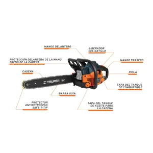 16625 / MOT-4518 Motosierra 45 cc a gasolina con barra de 18