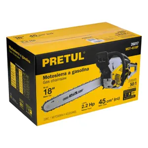 26017 / MOT-4518P Motosierra 45 cc a gasolina con barra de 18
