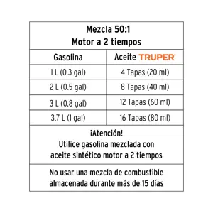 Motosierra 50 cc a gasolina con barra de 18