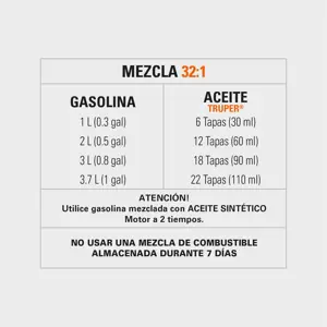 16628 / MOT-5120 Motosierra 51 cc a gasolina con barra de 20