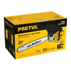 27045 / MOT-6020P Motosierra 60 cc a gasolina con barra de 20