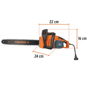 Motosierra eléctrica 1600 W con barra de 18