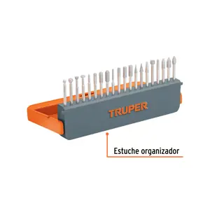 Kit de puntas diamantadas p/hta. rotativa, 20 pzs, TRUPER