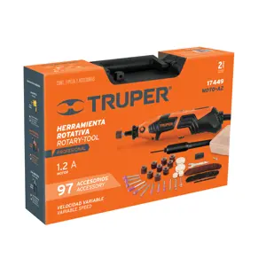 Truper Herramienta rotativa profesional 150 W con 97 accesorios