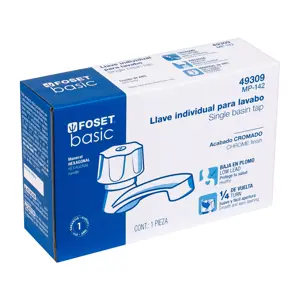 49309 / MP-142 Llave plástica individual para lavabo, Foset Basic