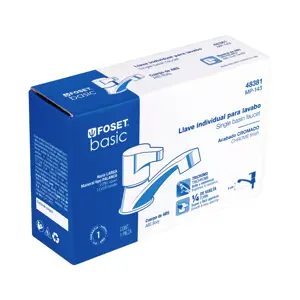 Foset Llave individual para lavabo, ABS, maneral palanca, Basic