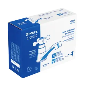 Foset Llave individual para lavabo, ABS, maneral cruceta, Basic