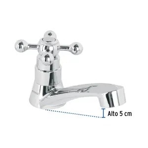 Foset Llave individual para lavabo, ABS, maneral cruceta, Basic