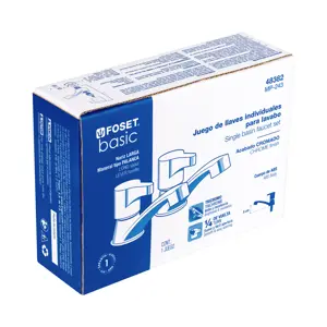 Foset Juego 2 llaves para lavabo, ABS, manerales palanca, Basic