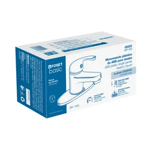 Monomando plástico para lavabo, nariz curva, Foset Basic