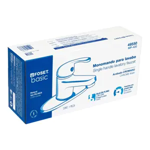 49550 / MP-420 Monomando plástico para lavabo, nariz recta, Foset Basic