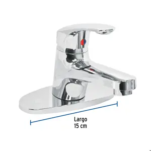 Monomando plástico para lavabo, nariz recta, Foset Basic