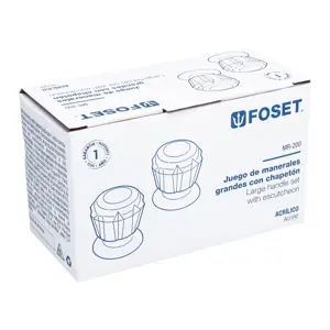 Foset Juego de 2 manerales acrílico trans. para regadera, Basic