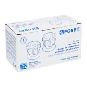 49462 / MR-200A Foset Juego de 2 manerales acrílico ámbar para regadera, Basic