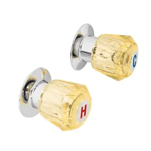 49462 / MR-200A Foset Juego de 2 manerales acrílico ámbar para regadera, Basic