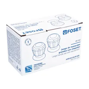 49461 / MR-200Z Foset Juego de 2 manerales acrílico azul para regadera, Basic