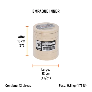 Cinta masking tape de 1/2