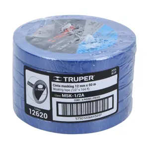 12620 / MSK-1/2A Cinta masking tape azul de 1/2
