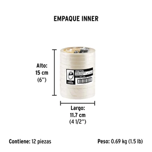 Cinta masking tape de 1/2