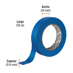 Cinta masking tape azul de 1