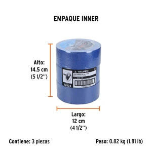 Cinta masking tape azul de 2