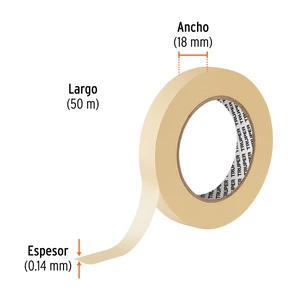 Cinta masking tape de 3/4
