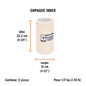 Cinta masking tape de 3/4