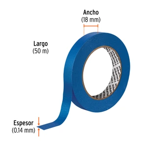 Cinta masking tape azul de 3/4