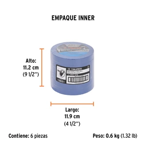 Cinta masking tape azul de 3/4