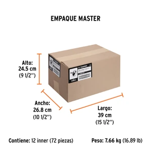 Cinta masking tape azul de 3/4