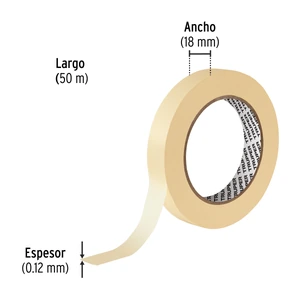 Cinta masking tape de 3/4