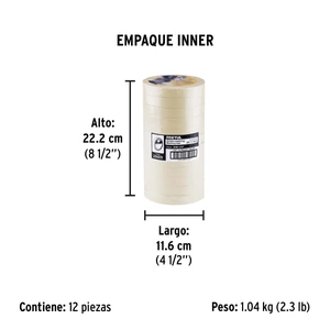 Cinta masking tape de 3/4