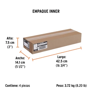Martillo tubular pulido 16 oz uña curva, Truper