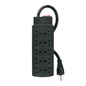 49533 / MUL-10N Multicontacto de uso rudo con 10 entradas, negro, VOLTECK