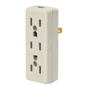 46814 / MUL-305 Multicontacto triple, 2 polos + tierra, Volteck