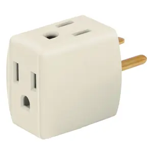 46800 / MUL-310 Multicontacto triple aterrizado, tipo cubo, Volteck