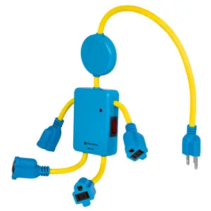 48182 / MUL-4NI Multicontacto 16 AWG figura de niño con 4 entradas, Volteck