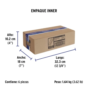 Multicontacto 16 AWG uso rudo con 6 entradas, Volteck