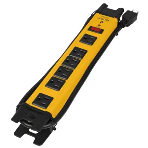 48186 / MUL-612X Volteck Multicontacto 14 AWG industrial supresor de picos 6 entradas