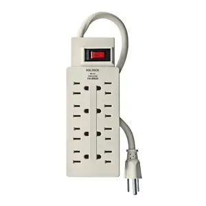 47187 / MUL-811 Volteck Multicontacto 14 AWG 8 entradas supresor de picos 110 joules