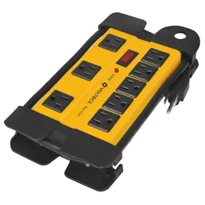 48188 / MUL-812X Volteck Multicontacto 14 AWG industrial supresor de picos 8 entradas