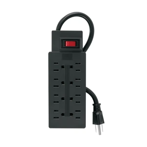 48792 / MUL-8N Multicontacto de uso rudo con 8 entradas, negro, VOLTECK