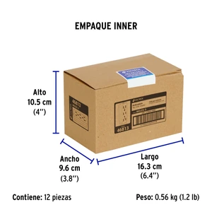 Volteck Multicontacto triple para extensión, 2 polos + tierra