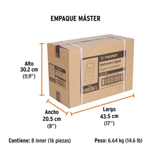Truper Multimetro profesional con RMS verdadero y auto rango